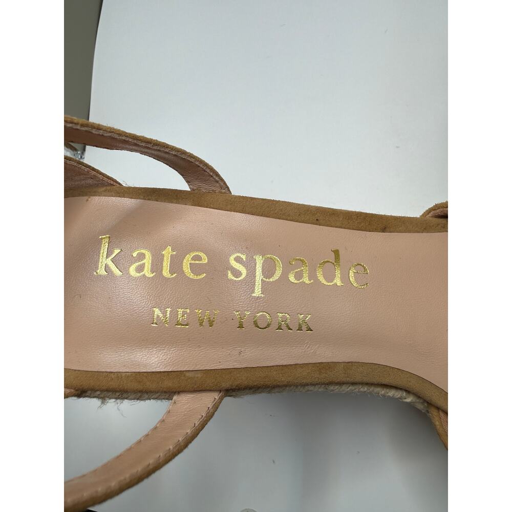 Kate Spade New York Tianna Platform Wedges Sz 10 tan suede espadrille - Picture 3 of 10